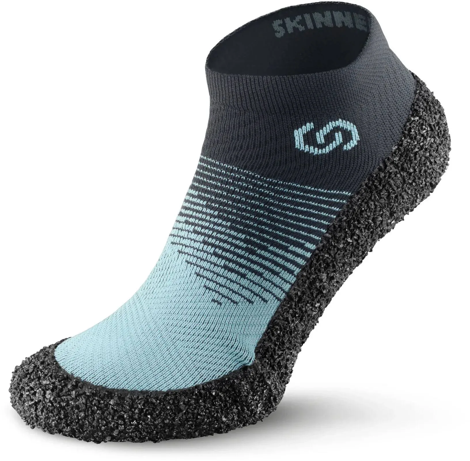 Skinners 2.0 -paljasjalkasukat ylhäältä kuvattuna, musta StretchKnit-yläosa